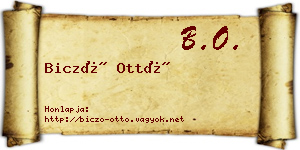 Biczó Ottó névjegykártya